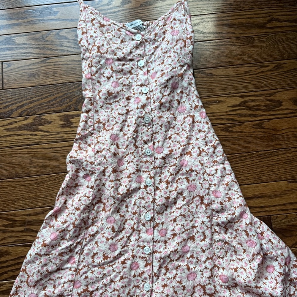 American Eagle Outfitters Pink and Brown Floral Top